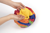 Balle en peluche multi-couleurs pour chien, jouet interactif d'entraînement et de recherche de nourriture pour animaux de compagnie