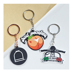 Llaveros de PVC flotantes de plástico con logotipo personalizado al por mayor para grabado láser, accesorios colgantes para bolsos de joyería de anime - Product Image 1