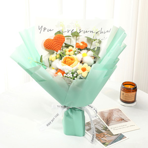 Flores de Ganchillo Hechas a Mano, Ramo de Rosas Artificiales para el Día de la Madre, Día de San Valentín - Product Image 3