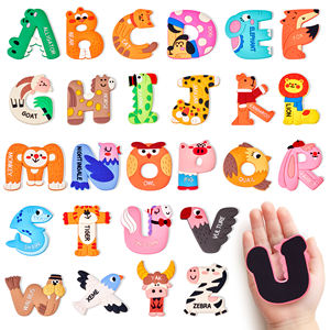 Imanes de nevera de PVC suave resistentes al agua Joycat, letras magnéticas de animales de dibujos animados, colores mixtos, juguetes educativos preescolares. - Product Image 6