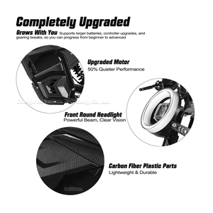 มอเตอร์ไซค์วิบาก Em-5 รุ่น Dirt Bike 48V2500W แบตเตอรี่ 48V/20.8Ah ความเร็วสูงสุด 30 ไมล์ต่อชั่วโมง พร้อมโครงเหล็ก EM-5 มอเตอร์ไซค์ 48V/20.8Ah สำหรับขับขี่แบบออฟโรด - Product Image 5