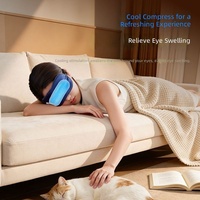 Masque oculaire pliable chaud et froid, soigneusement sélectionné, pour le soin des yeux, avec batterie intégrée et fonction de massage oculaire.
