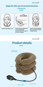 통증 완화 공압 목에 대한 조정 가능한 풍선 자궁 경부 견인 장치 공기 목 견인 정형 칼라 버팀대 - Product Image 4