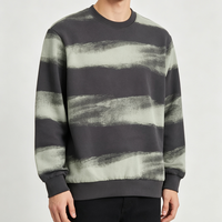 Nouveau 2026 – Pull décontracté pour homme, coupe régulière, style streetwear, tie-dye contrastant, doux et chaud, couleur unie – Vente en gros OEM personnalisable