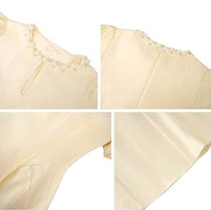 Mütevazı elbise zarif saten parti katı rahat yüksek kaliteli elbiseler uzun Maxi abiye kadın için - Product Image 5