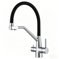Robinet de cuisine à double sortie, rotatif, avec cartouche céramique, en cuivre électrolytique, commande par clé, résistant à la corrosion