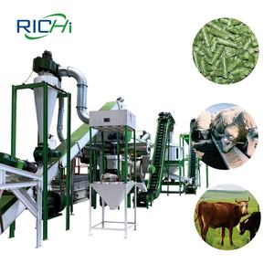 RICHI 3-4 T/Hアルファルファ草牛飼料工場動物飼料生産ライン - Product Image 1