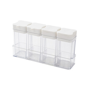 Spice Jar Set Flip Top Lid Airtight M Size Kitchen Storage Condiment Container With Hole Cover - Product Image 2