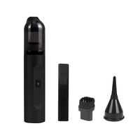 Aspirateur à main rechargeable mini avec 3 embouts interchangeables, double aspiration, portable, pour voiture, bureau, poils d'animaux