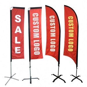 Drapeaux de plage publicitaires personnalisés avec logo sur mesure, drapeaux de regatta nautique - Product Image 1