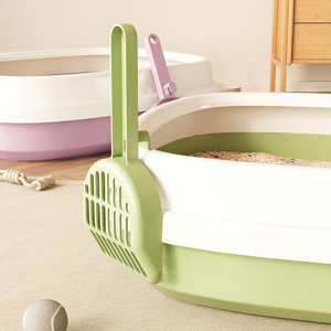 Wholesale Eco-Friendly Plastic <strong>Cat</strong> Litter Box &amp; Accessories Large <strong>Square</strong> Easy Cleaning Sandbox Toilet with Convenient Features - Product Image 5