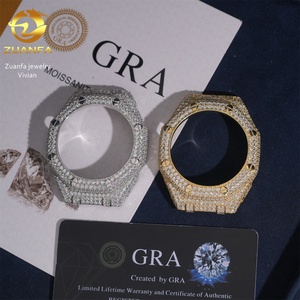 Boîtier et lunette de <span class=keywords><strong>montre</strong></span> GA2100 en laiton, style Hip Hop, entièrement sertis de moissanite, avec diamants Moissanite VVS, pour bijoux fins personnalisés - Product Image 5
