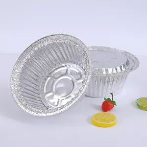可回收铝箔一次性圆形方形带盖食品容器