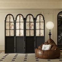 Cloison d'écran mobile en bois moderne et écologique Paravan d'intimité décorative d'intérieur en bois massif chinois pour chambre intérieure