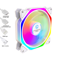Lovingcool ordinateur ARGB ventilateurs Cpu refroidisseur ventilateur d'ordinateur 5v 3 broches Argb 120mm blanc et noir boîtier Pc ventilateur de refroidissement Cpu