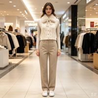 Baklava – Nouveaux Cardigans en Tricot Personnalisés pour Femmes, OEM & ODM, de Haute Qualité, en Fourrure Blanche, Pulls à Manches Longues pour Invitées