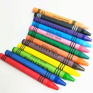 Ensemble de crayons de cire non toxiques de 24 couleurs pour enfants avec logo personnalisé dans une boîte en papier - Product Image 3