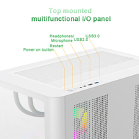 Boîtier PC Gaming ATX Mid-Tower OEM avec Verre Trempé Panoramique 0,6 mm, Alliage d'Aluminium, Support Rad 360 mm, GPU Max 400 mm, Refroidissement par Air