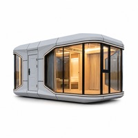 Maison capsule spatiale mobile intelligente détachable moderne, cabine préfabriquée personnalisée résistante à l'humidité