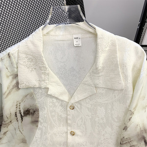Camicia Estiva Casual da Uomo alla Moda, Manica Corta, Stampa Trendy e Cool, Camicia Coordinata per Coppie - Product Image 4