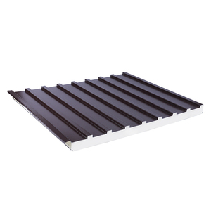 5Cm Cà Phê/Màu Xám Nhôm Thép Trọng Lượng Nhẹ Polyurethane Cách Nhiệt Chống Cháy Thân Thiện Với Môi Mái Bánh Sandwich Hợp Chất Bảng Điều Khiển Hội Đồng Quản Trị - Product Image 2