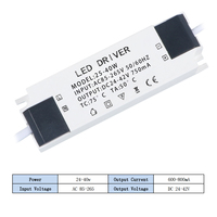 Transformateurs d'éclairage LED 1-48W, alimentation à courant constant sécurisée AC85-265V, adaptateur d'alimentation LED