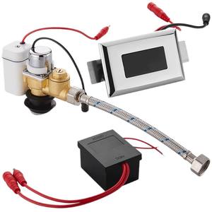 Urinoir intégré entièrement automatique à double chasse avec accessoires de capteur, cuvette de toilette infrarouge et dispositif de chasse d'eau, électrovanne - Product Image 1