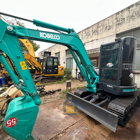Mini-excavatrice Kobelco SK55SR d'occasion, rayon de braquage court, 5,5 tonnes, SK 55 SR, d'origine japonaise, pelle compacte, matériel de construction