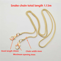 Chaîne de serpent en métal de haute qualité de 4,2 mm, personnalisée en usine, pour accessoires de sac à main, avec couleur et logo personnalisés, marque XLS