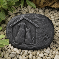 Statue commémorative personnalisée en polyrésine de chien Labrador ange avec ailes et cœur, souvenir de deuil pour animaux de compagnie, décoration de table crème pour la maison