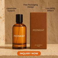 MONKAT 200 pièces Parfum Oud style Moyen-Orient 100ml OEM Logo personnalisé Épicé Chaud Longue tenue Fragrance moderne personnalisée pour homme