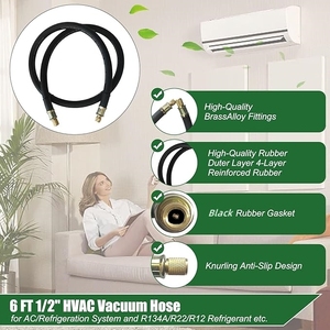 <span class=keywords><strong>1</strong></span>/2 "вакуумный шланг HVAC, фитинги 3/8" до <span class=keywords><strong>1</strong></span>/<span class=keywords><strong>4</strong></span> "SAE 20 микрон шланг вакуумного насоса 6 футов, шланги для эвакуации с высоким потоком - Product Image 3