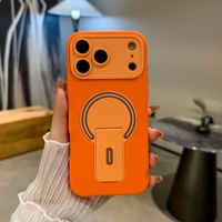 Accessoires mobiles : Étui de téléphone pliable avec support magnétique invisible pour iPhone 14 15 16 17 Pro, grande fenêtre de visualisation, coque antichoc