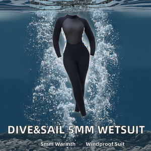 Combinaison de plongée intégrale unisexe grande taille anti-UV thermique à col ras du cou pour la plongée, le surf et la natation - Product Image 2