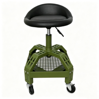 Tabouret de bar moderne à roulettes, réglable en hauteur, robuste, avec coussin en mousse PU, base métallique et rangement en maille
