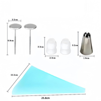 Dispositif de tuyauterie en acier inoxydable Buse de décoration de gâteaux Pâtisserie Crème Sacs Outil de cuisson Ensemble de 38 pièces Buse de décoration