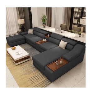 ชุดโซฟาเข้ามุมขนาดใหญ่พิเศษ สไตล์โมเดิร์นหรูหรา หุ้มผ้า โครงไม้ ฟองน้ำ สำหรับอพาร์ทเมนต์ ห้างสรรพสินค้า ห้องนั่งเล่น เฟอร์นิเจอร์ ลดราคาปี 2025 - Product Image 3
