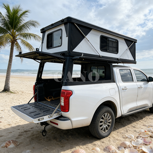 Tente de camping pour pick-up avec coque de camping-car en aluminium avec RTT pour les voyages tout-terrain, camping en famille, Tacoma, F150, Ranger - Product Image 1