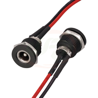 Cable de Conexión JFS Impermeable IP65 con Montaje en Panel Roscado, DC 5.5x2.1mm, 2 Núcleos, Conductor de Cobre, Aislamiento de PVC, para Construcción y Audio