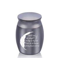Urna de Cremación para Mascotas Personalizable, Moderna, de Lujo y Ecológica, de Acero Inoxidable, Mini Urna Pequeña para Cenizas de Perro con Huella de Pata Conmemorativa