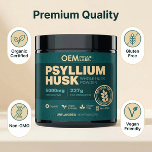 OEM-добавка для пищеварения с клетчаткой, совместимая с кето-диетой, порошок из шелухи псиллиума для здоровья кишечника и пищеварения - Product Image 2