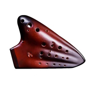 Ocarina de Tres Tubos, <span class=keywords><strong>Flauta</strong></span> de Cerámica Ahumada, Serie Cielo Estrellado, Afinación en Do - Product Image 1