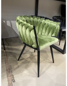 Smdi mobiliário personalizado OEM/ODM azul marinho high-end jantar cadeira metal perna tecido de veludo estilo francês sala de jantar cadeiras - Product Image 6