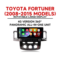 Pantalla Carplay Android 15 de 12.3 Pulgadas para Toyota Fortuner 2008-2015, Unidad Principal de Navegación GPS para Automóvil, Reproductor Multimedia, Radio para Automóvil