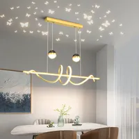 Lustre suspendu LED moderne nordique en fer, blanc chaud, garantie 3 ans, abat-jour en acrylique, CRI 100 élevé