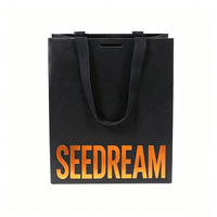 Sacs cadeaux en papier euro imprimés personnalisés avec logo, poignées en ruban de luxe, emballage boutique