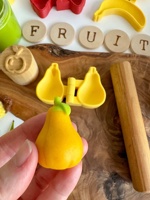 Moules en plastique imprimés en 3D pour la cuisson au four, série fruits (citron, banane, fraise, poire), 4 pièces, pour la préparation de sandwichs