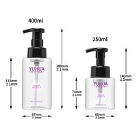 Vente flash : flacon pompe carré en plastique PET transparent de 250 ml et 400 ml, couleur personnalisée, pompe à mousse, nettoyant visage, lotion, savon pour les mains