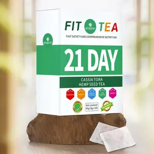 Hot Selling Private Label Healthy Weight Loss Herbal Fit Tea Detox Slimming Tea With Cassia Tora Hemp Seed Tea In Stock