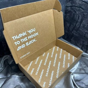 Extra Hard Zipper Kraft Paper <b>Box</b> Rectangle 200gsm Three Layer Logistics Packaging <b>Clothes</b> Storage <b>Box</b> - Product Image 2